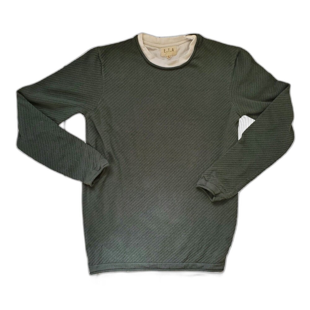 Urban Outfitter E.T.A Sweater Men Small Green Cotton Casual Adult Shirt Top